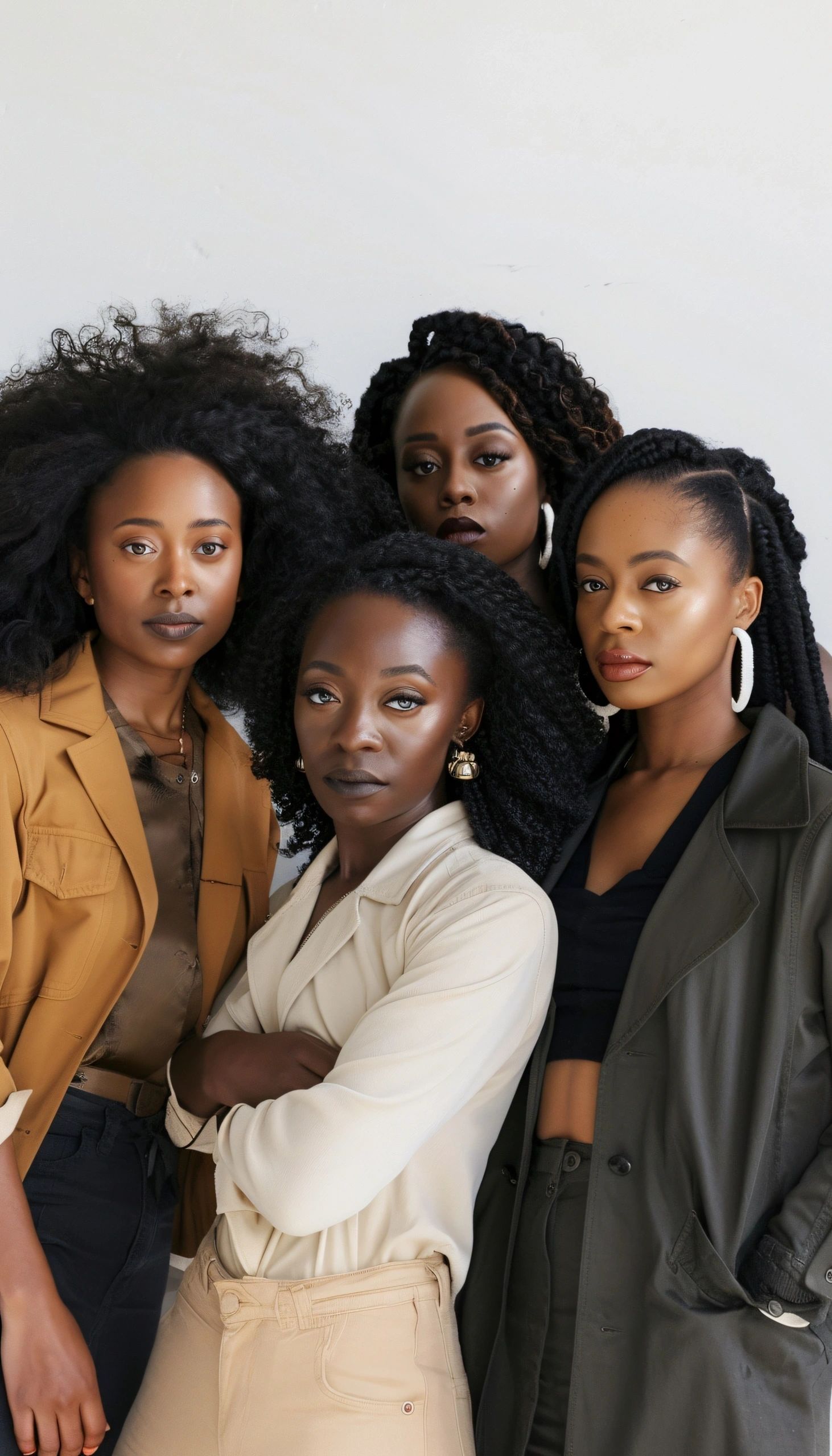 Four confident professional African women from AccelerateHER Africa